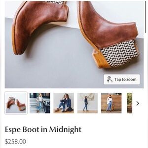 The Root Collective Espe leather and woven textile ankle boots.